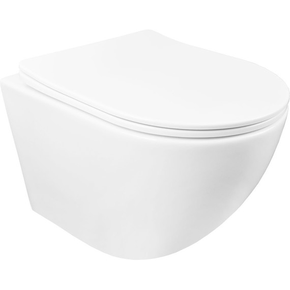 Унитаз подвесной безободковый Azario Grado AZ-0046 SP с крышкой микролифт, Цвет производителя: белый - фото 