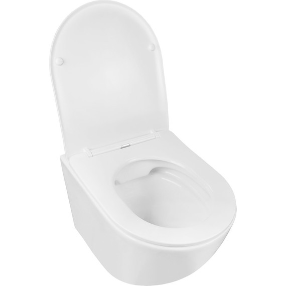 Инсталляция с подвесным унитазом комплект: Grohe Rapid SL 38772001+38732WM0 с подвесным безободковым унитазом Azario Grado AZ-0046 SP сиденье микролифт, крепление, кнопка смыва белый матовый, Цвет производителя: белый матовый - фото 4