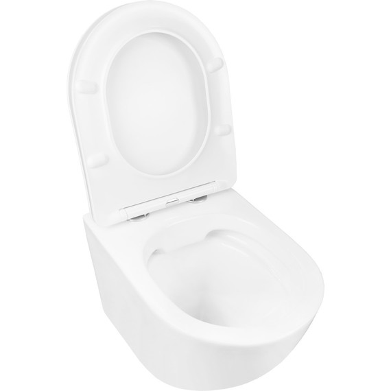 Инсталляция с подвесным унитазом комплект: Grohe Rapid SL 38772001 с подвесным безободковым унитазом Azario Grado AZ-0046 SP сиденье микролифт, крепление, кнопка смыва хром, Цвет производителя: хром - фото 6