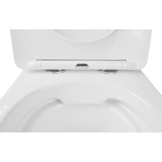 Инсталляция с подвесным унитазом комплект: Grohe Rapid SL 38772001+38732A00 с подвесным безободковым унитазом Azario Grado AZ-0046 SP сиденье микролифт, крепление, кнопка смыва графит, Цвет производителя: графит - фото 7