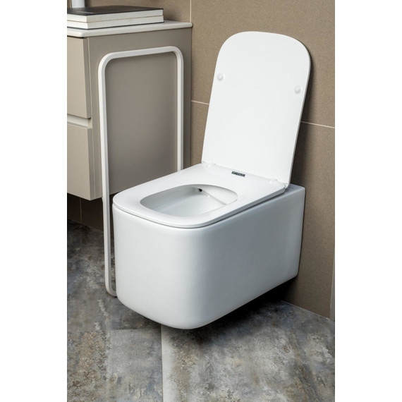 Унитаз подвесной безободковый Boheme Mane 970-SET-MW с крышкой микролифт - фото 3