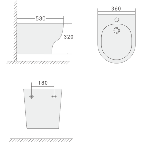 Биде подвесное Boheme Fiore 978-BIDET-MW - фото 2