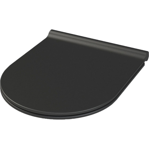 Сиденье с крышкой для унитаза Boheme Bianca микролифт 966-B, чёрный - фото 