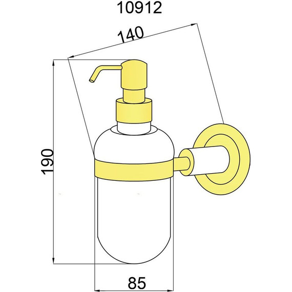 Дозатор для жидкого мыла Boheme Murano Crome 10912-GR-CR, chrome - фото 2
