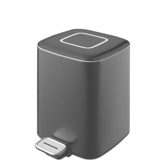 Ведро для мусора с педалью Boheme Q 10948-B, чёрный матовый - фото 