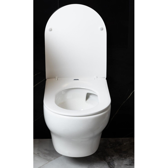 Унитаз подвесной безободковый Boheme Fiore 978-SET-W с крышкой микролифт, Цвет производителя: белый - фото 5