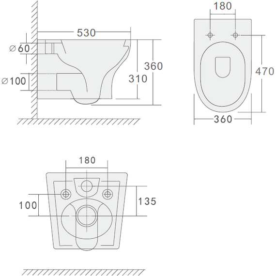 Унитаз-биде подвесной Boheme Fiore 978-SET-2-W с крышкой микролифт, Цвет производителя: белый - фото 2