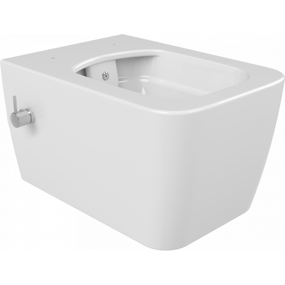 Унитаз-биде подвесной безободковый Boheme Zen 967-SET-2-W с крышкой микролифт - фото 