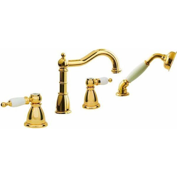 Смеситель для ванны Boheme Tradizionale Oro 395-CRST, золото - фото 