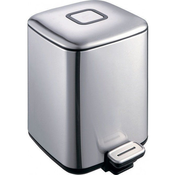 Ведро для мусора с педалью Boheme Q 10948-C, chrome - фото 