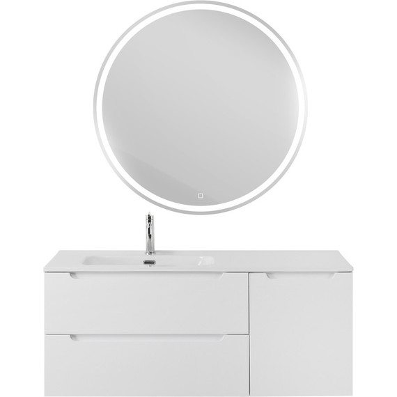 Тумба подвесная с раковиной BelBagno ETNA-1200-2C-1A-SO-BL-L 120 см (раковина BB1200ETL-L) Bianco Lucido, Цвет фасада: Bianco Lucido - фото 10