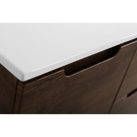 Тумба подвесная с раковиной BelBagno ETNA-1200-2C-1A-SO-RW-L 120 см (раковина BB1200ETL-L) Rovere Moro, Цвет фасада: Rovere Moro - фото 9