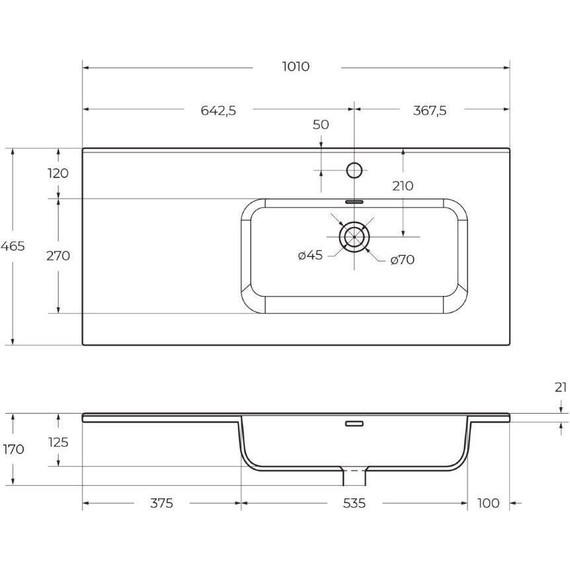 Тумба подвесная с раковиной BelBagno ETNA-1000-2C-1A-SO-RN-R 100 см (раковина BB1000ETL-R) Rovere Nature, Цвет фасада: Rovere Nature - фото 13