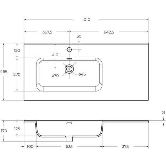 Тумба подвесная с раковиной BelBagno KRAFT-1000-2C-1A-SO-RNN-L 100 см, Rovere Nebrasca Nature - фото 13