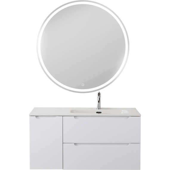 Тумба подвесная с раковиной BelBagno ETNA-1000-2C-1A-SO-BL-R 100 см (раковина BB1000ETL-R) Bianco Lucido, Цвет фасада: Bianco Lucido - фото 14