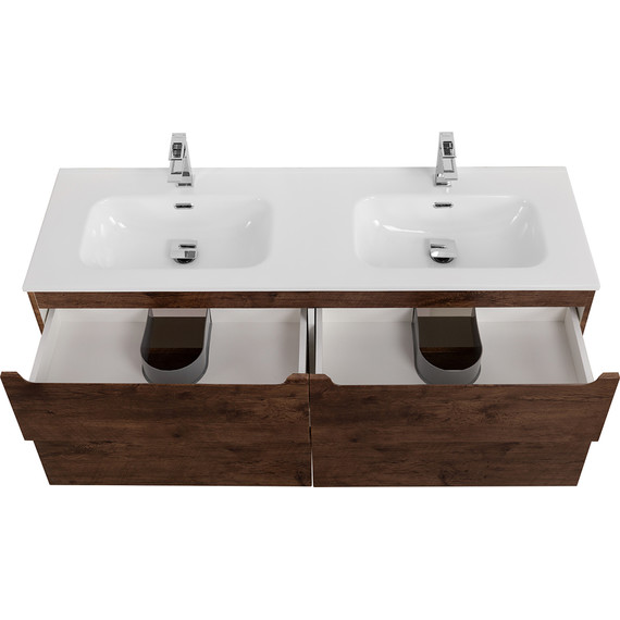 Тумба подвесная с раковиной BelBagno ETNA-1400-4C-SO-2-RW 140 см (раковина BB1400-2-ETL) Rovere Moro, Цвет фасада: Rovere Moro - фото 8