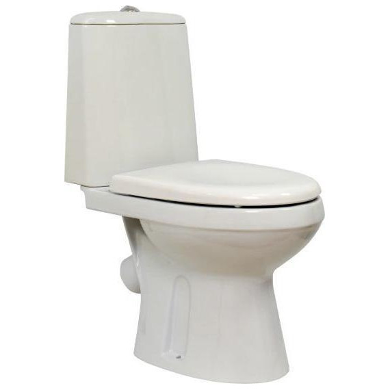 Унитаз-компакт Оскольская керамика Лея Люкс (косой выпуск) с крышкой дюропласт 41301130311 - фото 