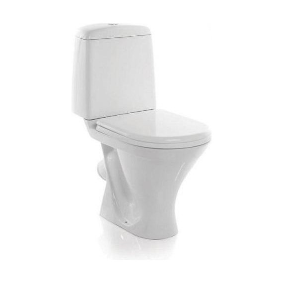 Унитаз напольный Sanita Аттика эконом WC.CC/Attica/1-P/WHT.G/S1 с крышкой полипропилен - фото 
