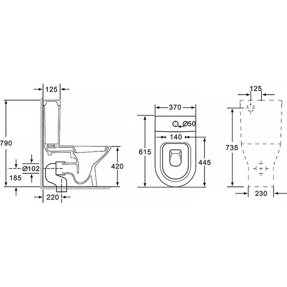 Унитаз-компакт Azario Fretta AZ-1223 с крышкой микролифт - фото 17