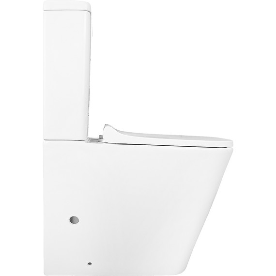 Унитаз-компакт безободковый Azario Quadro AZ-2175 UQ1 с крышкой микролифт, белый (Система смыва торнадо) - фото 11