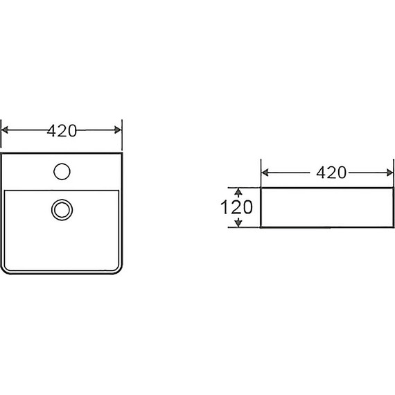 Раковина подвесная Azario 42 см AZ-2177-MB, черный матовый - фото 5