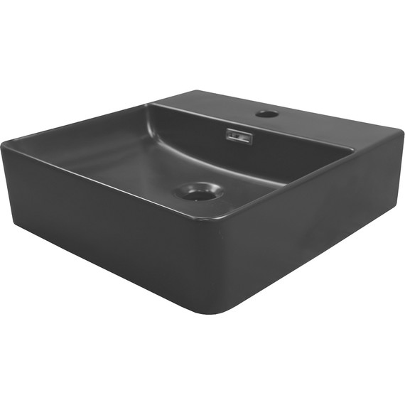 Раковина подвесная Azario 42 см AZ-2177-MB, черный матовый - фото 