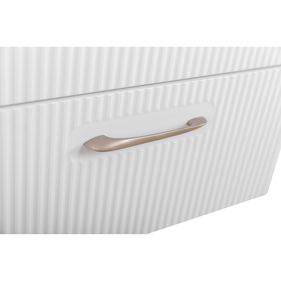 Тумба подвесная с раковиной BelBagno DUE-600-2C-SO-BM-P 60 см (2 ручки сатин) белый металлик, Цвет фасада: Белый металлик - фото 9