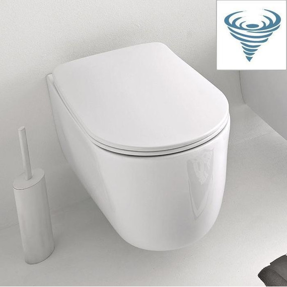 Унитаз подвесной безободковый Kerasan Nolita 531501 (система смыва Торнадо) белый глянцевый - фото 