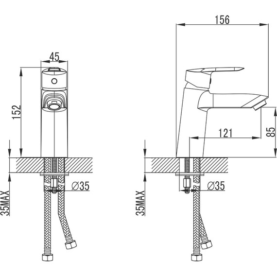 Смеситель для раковины Azario AZ-HU245901 - фото 2