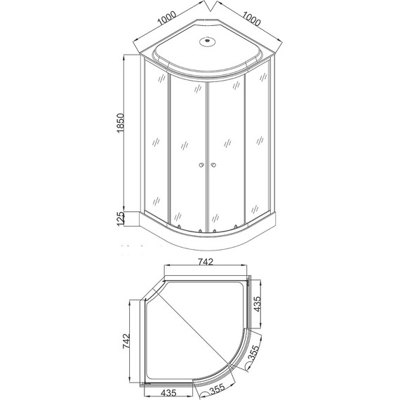 Душевая кабина Loranto 100х100 см CS-1000-13ТМ/М, хром/мозаика - фото 4
