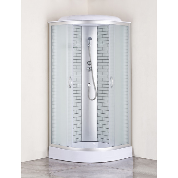 Душевая кабина Loranto 100х100 см CS-6610-13FW 100, хром/матовое - фото 2