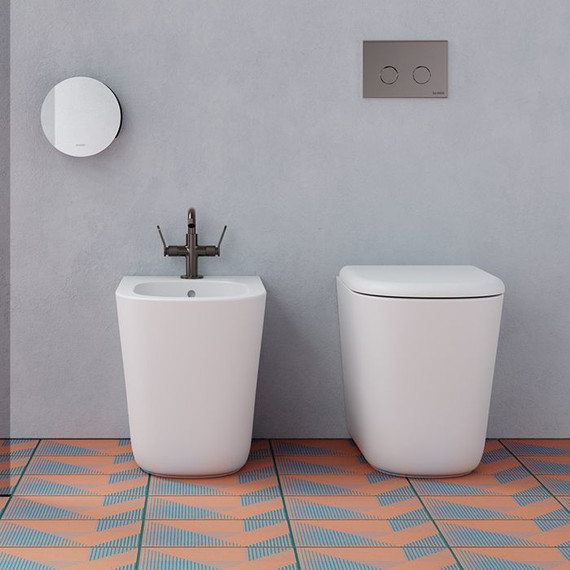 Унитаз приставной безободковый Globo Lalita LT001BI (система смыва Торнадо) - фото 2