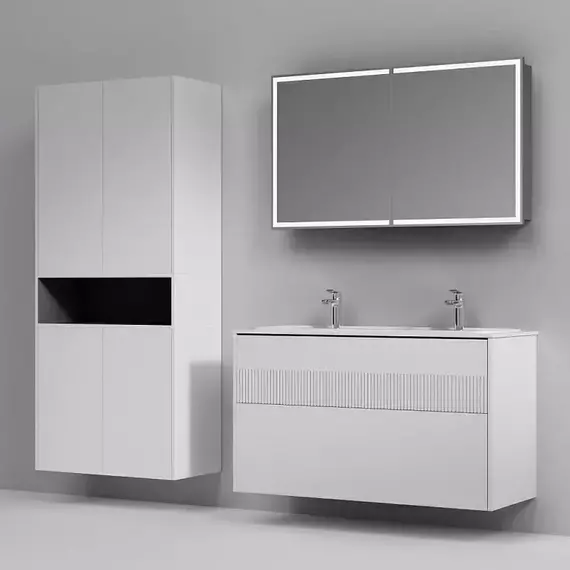 Тумба подвесная с раковиной AM.PM Func 120 см M8FFUX1202WM, белый матовый, Цвет фасада: белый матовый - фото 5