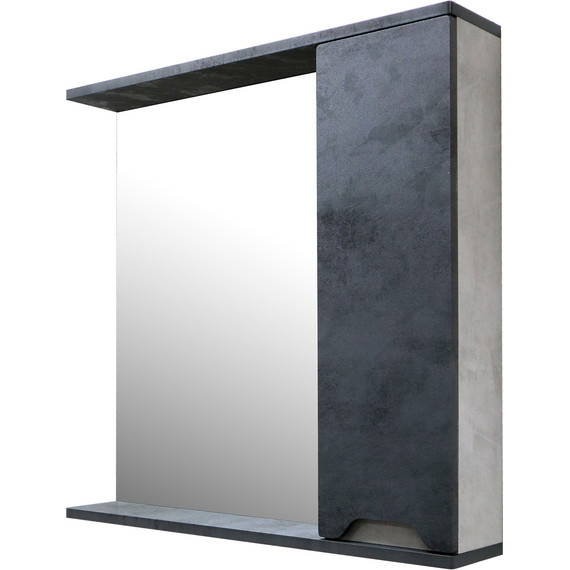 Зеркало-шкаф Loranto Florena 70 см CS00090037, темный бетон - фото 4
