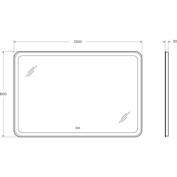 Зеркало Cezares Ellisse 120 см CZR-SPC-MC-1200-800-RGB-TCH - фото 7