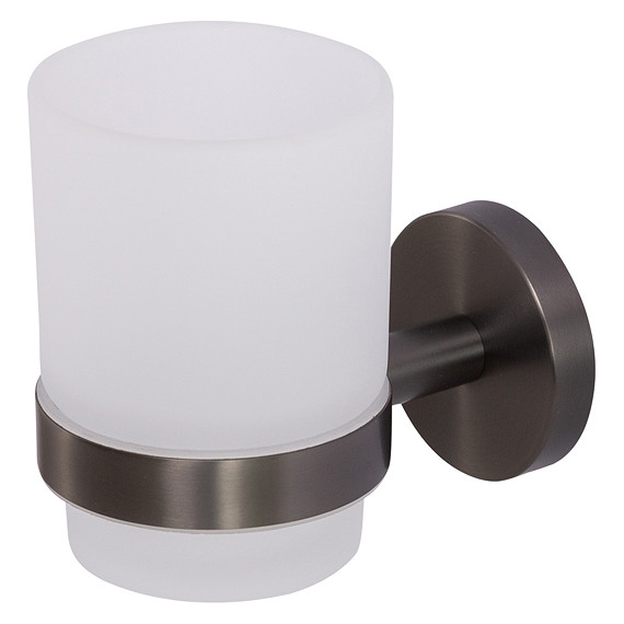 Стакан для зубных щеток Cezares Relax RELAX-TUMS-GM, цвет оружейная сталь - фото 