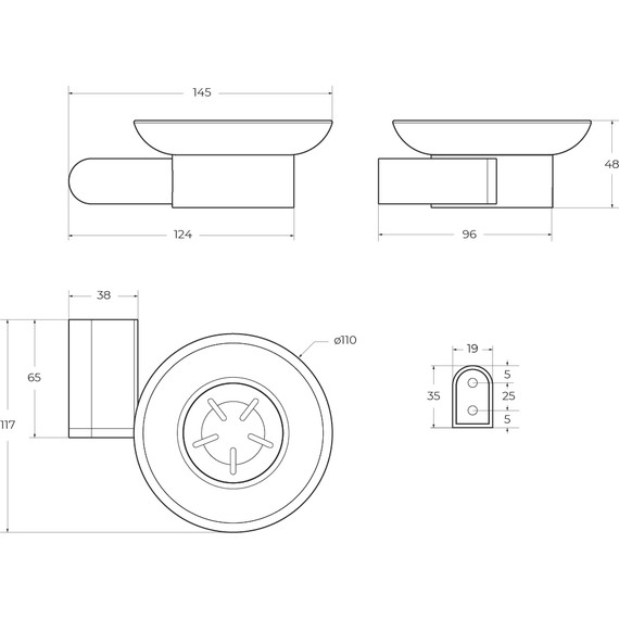 Мыльница Cezares Stylus STYLUS-SODS-01 - фото 3