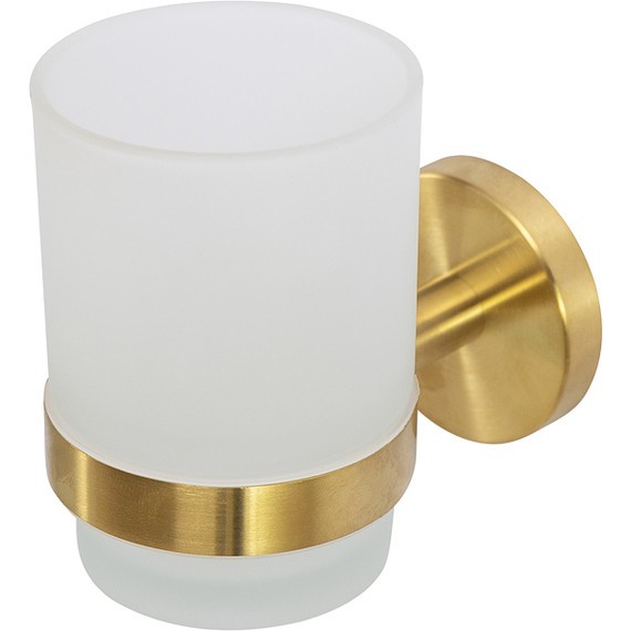 Стакан для зубных щеток Cezares Relax RELAX-TUMS-BORO, цвет брашированное золото - фото 