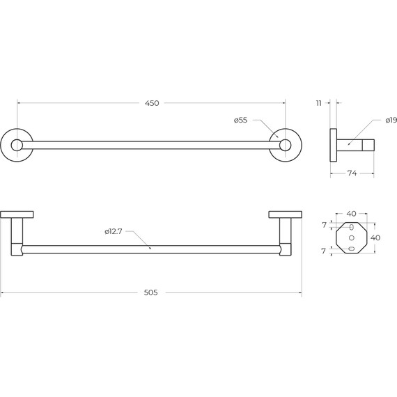 Полотенцедержатель Cezares Relax RELAX-TH-50-01 - фото 2