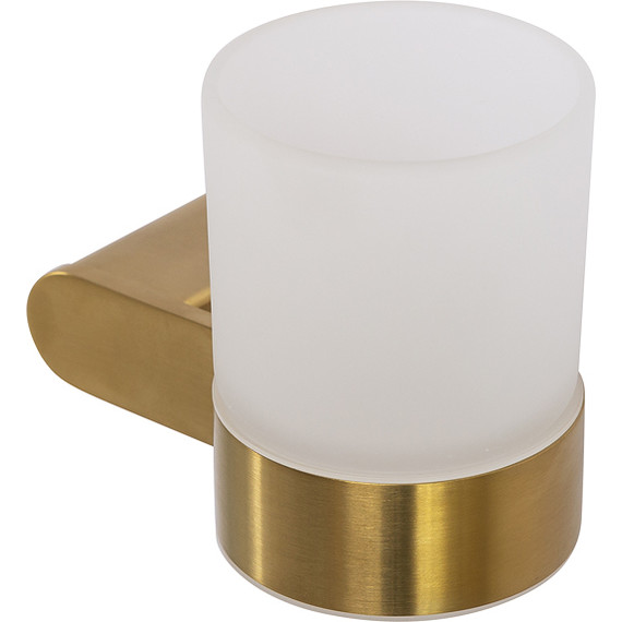 Стакан для зубных щеток Cezares Stylus STYLUS-TUMS-BORO, цвет брашированное золото - фото 2