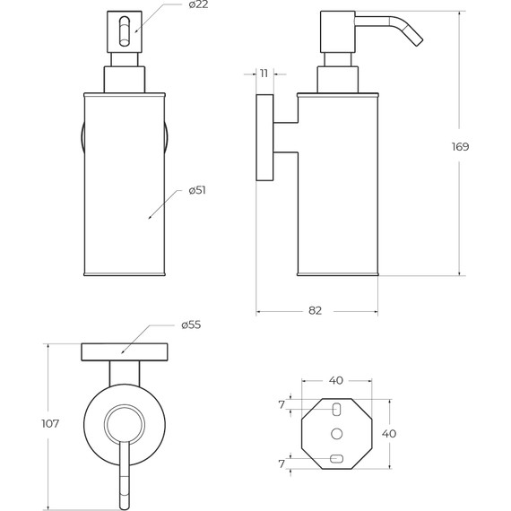 Дозатор для жидкого мыла Cezares Relax RELAX-SOIS-M-IN, цвет сатин - фото 2