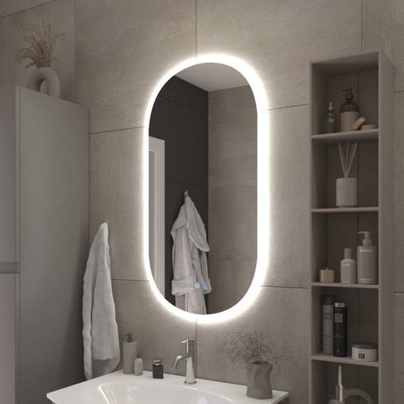 Зеркало Cezares Ellisse 55 см CZR-SPC-ELS-550-1050-RGB-TCH - фото 2