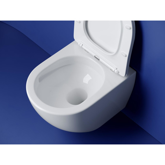 Унитаз подвесной безободковый Ceramicanova Metropol CN4002T с тонкой крышкой микролифт - фото 8