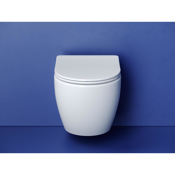 Унитаз подвесной безободковый Ceramicanova Metropol CN4002T с тонкой крышкой микролифт - фото 3