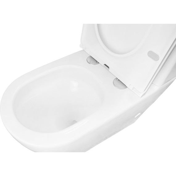 Унитаз-компакт безободковый Azario Grado AZ-2141 UQ1 с крышкой микролифт - фото 9