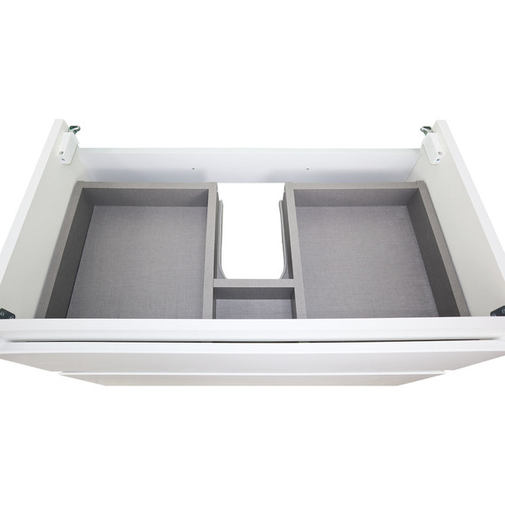 Тумба подвесная с раковиной Azario Velluto 80 см CS00088603, белый матотвый - фото 8