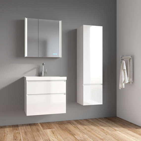 Тумба подвесная с раковиной Azario Velluto 100 см CS00088604, белый матотвый - фото 2