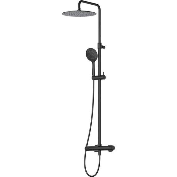 Душевая стойка Cezares LEAF-CDA-30-L-NOP, чёрный матовый, Цвет производителя: чёрный матовый - фото 