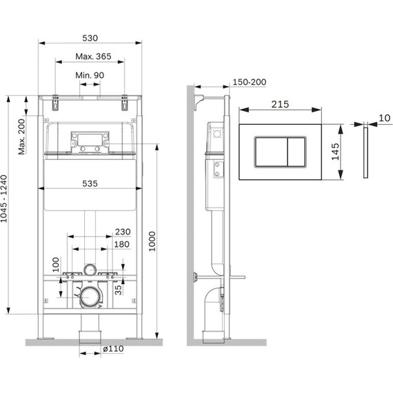 Инсталляция для подвесного унитаза Am.Pm MasterFit ​ProC S​ I012710.0238 - фото 3