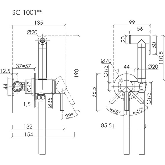 Набор для гигиенического душа Sancos Start SC1001CH - фото 8